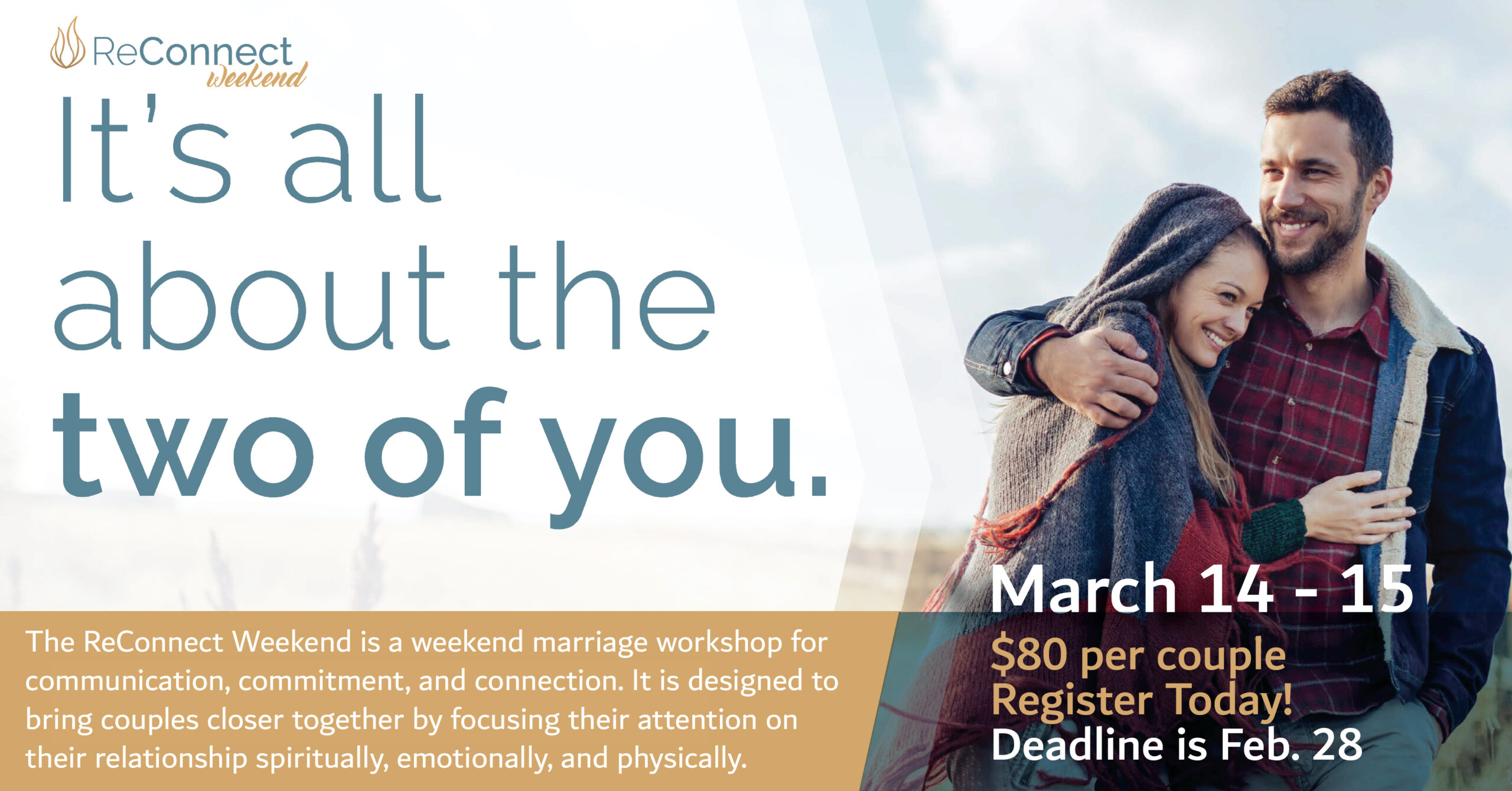 Graphic with info from a weekend marriage workshop. Details also in link.